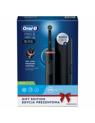 D505.513.3X Oral-B PRO3 3500 Black Elektriskā...