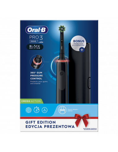 D505.513.3X Oral-B PRO3 3500 Black Elektriskā...
