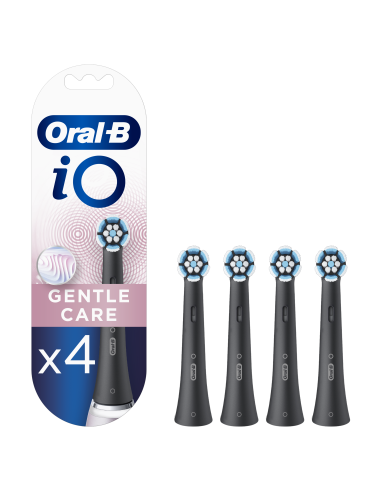 SB-4 Oral-B iO Gentle Care Black nomaināmie pieaugušo zobu birstes uzgaļi. 4 gab.