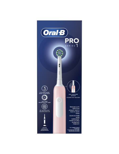 D305.513.3 Pro Series 1 Elektrinis Dantų Šepetėlis Pink Cross Action