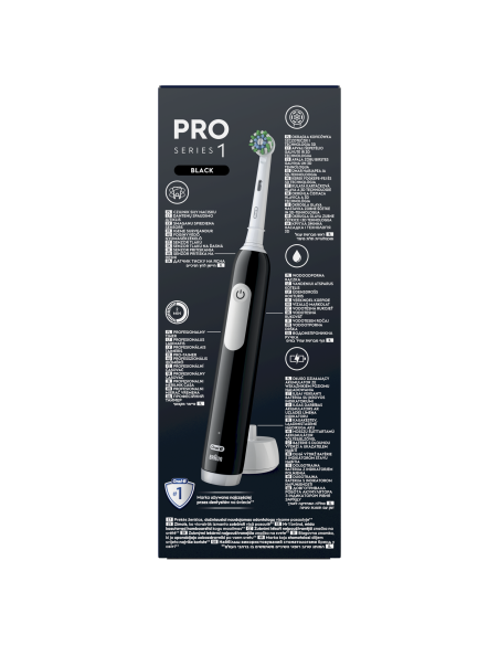 D305.513.3B Pro Series 1 Elektriskā Zobu Birste Black Cross Action