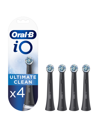 CB-4 Oral-B iO Ultimate Clean Black keičiamos dantų šepetėlio galvutės 4 vnt.