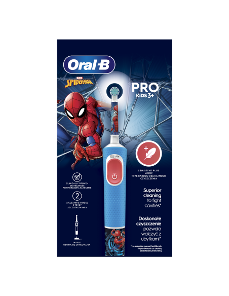 D103.413.2K Vitality PRO Kids Elektrinis Dantų Šepetėlis 3+ Spiderman