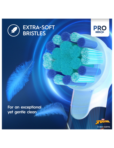 D103.413.2KX Vitality PRO Kids 3+ Spiderman Elektrinis Dantų Šepetėlis + Kelioninis Dėklas