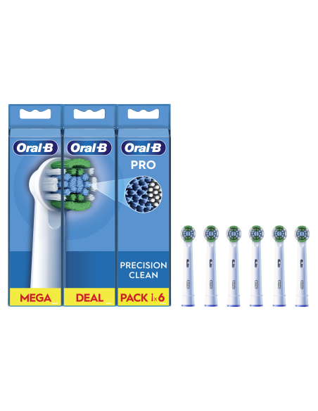 Oral-B EB20-6 Precision Clean Pro Dantų Šepetėlio Galvutės, 6 Vnt.
