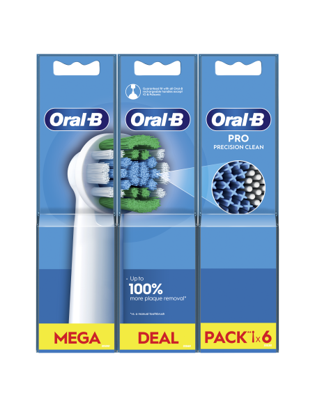 Oral-B EB20-6 Precision Clean Pro Dantų Šepetėlio Galvutės, 6 Vnt.