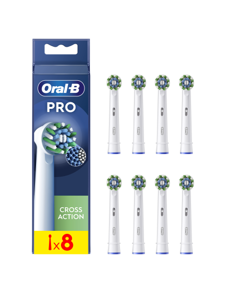 Oral-B EB50-8 Cross Action Pro Zobu Birstes Uzgaļi, 8 Gab