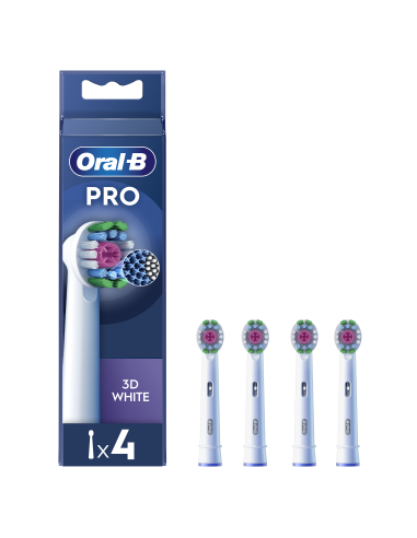 Oral-B EB18-4 3D White Pro Dantų Šepetėlio Galvutės, 4 Vnt.