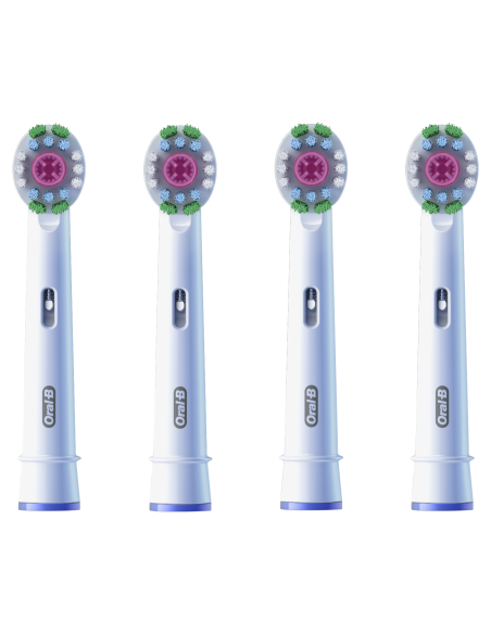Oral-B EB18-4 3D White Pro Dantų Šepetėlio Galvutės, 4 Vnt.