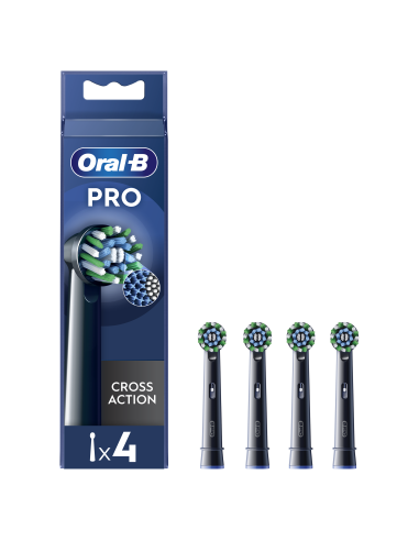 Oral-B EB50-4 Cross Action Pro Black Dantų Šepetėlio Galvutės, 4 Vnt.