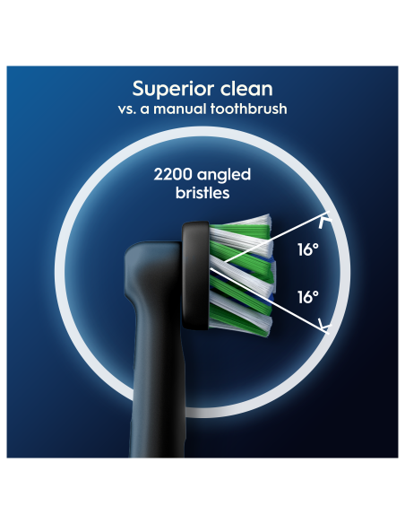 Oral-B EB50-4 Cross Action Pro Black Zobu Birstes Uzgaļi, 4 Gab