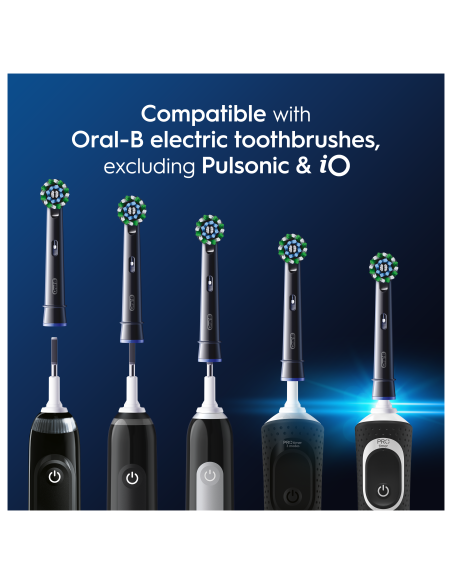 Oral-B EB50-4 Cross Action Pro Black Zobu Birstes Uzgaļi, 4 Gab