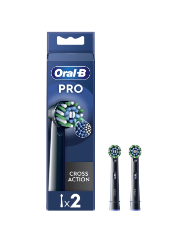 Oral-B EB50-2 Cross Action Pro Black Dantų Šepetėlio Galvutės, 2 Vnt.