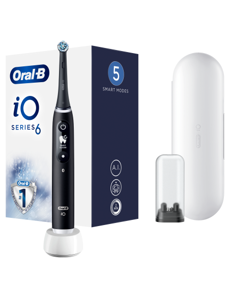 iOM6.1B6.3DK Oral-B iO6 Elektrinis Dantų Šepetėlis Black Onyx