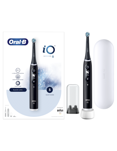 iOM6.1B6.3DK Oral-B iO6 Elektrinis Dantų Šepetėlis Black Onyx