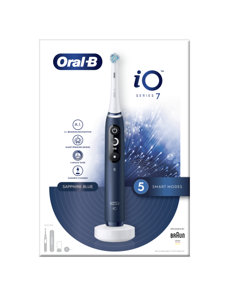 iOM7.1A1.1BD Oral-B iO7 Elektrinis Dantų Šepetėlis Sapphire Blue