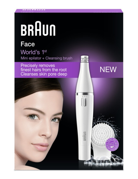 SE810 Braun Face Epilators sejas apmatojumam un birstītes uzgalis