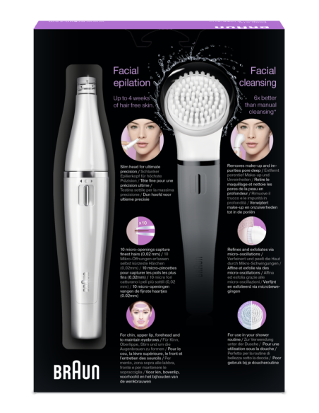 SE810 Braun Face Epilators sejas apmatojumam un birstītes uzgalis
