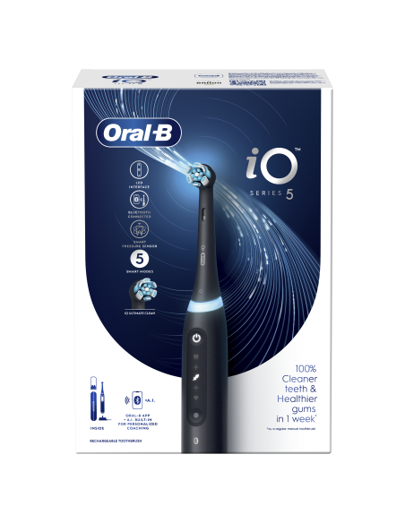 iOG5.1B6.2DK Oral-B iO5 Elektrinis Dantų Šepetėlis Matt Black