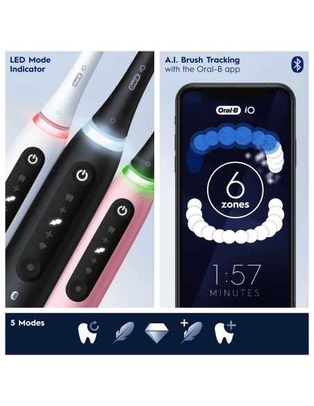 iOG5.1B6.2DK Oral-B iO5 Elektrinis Dantų Šepetėlis Matt Black