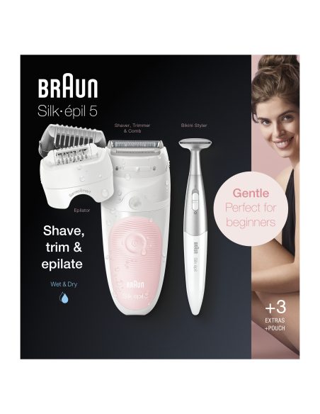 SES5820 epilators Silk•épil® 5 SensoSmart Wet & Dry