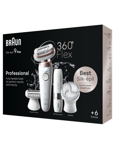 SES9-360 3D Braun Silk•épil 9 Flex Epilaator +...