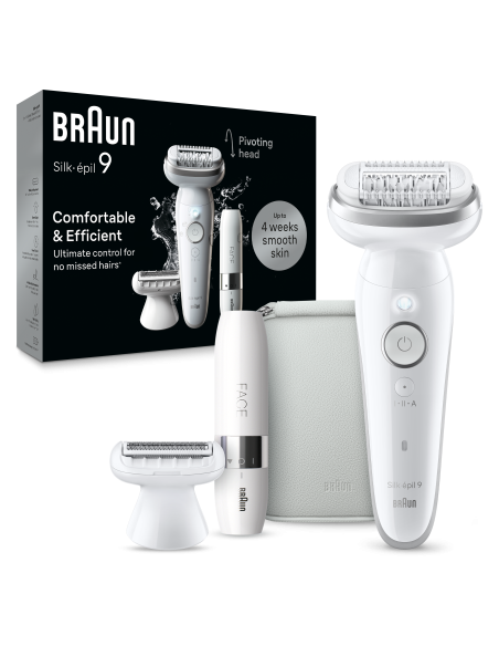 SES9-341 Braun Silk•épil 9 Epiliatorius + FS1000 Mini Skustuvas FACE