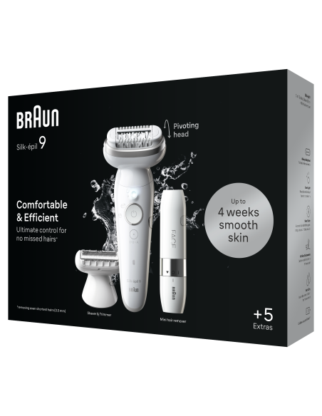SES9-341 Braun Silk•épil 9 Epiliatorius + FS1000 Mini Skustuvas FACE