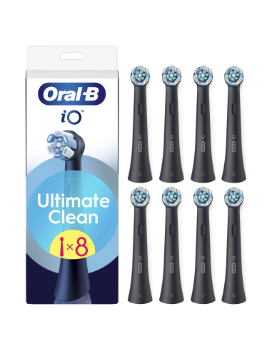 CBF 8 Oral-B UltimateClean Black Zobu Birstes Uzgaļi, 8 Gab