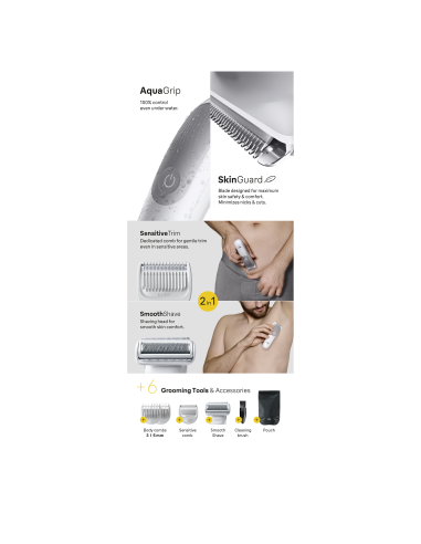 BG5550 Braun matu griešanas ierīce ķermenim 