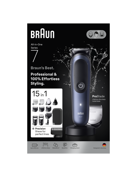 AIO7580 Braun Trimmeru Komplekts Viss Vienā 15in1