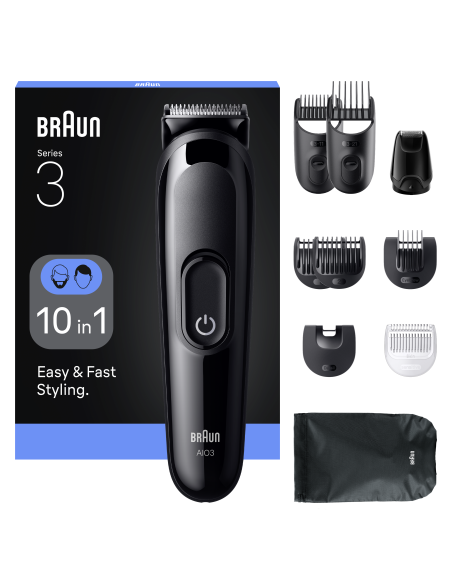 AIO3560 Braun Trimmeri Komplekt 10in1 piirel