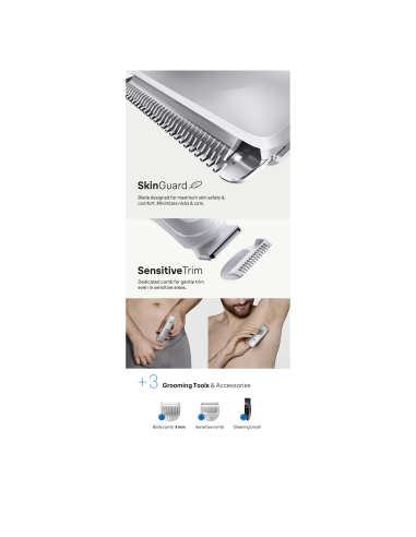 BG3530 Braun matu griešanas ierīce ķermenim 