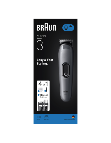AIO3500 Braun Trimmeri Komplekt 4in1 piirel