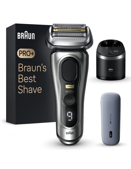 9577CC Barzdaskutė Series 9 Pro+ Kelioninis Dėklas + Clean&Charge 