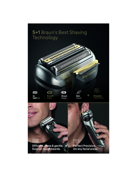 9577CC Barzdaskutė Series 9 Pro+ Kelioninis Dėklas + Clean&Charge 