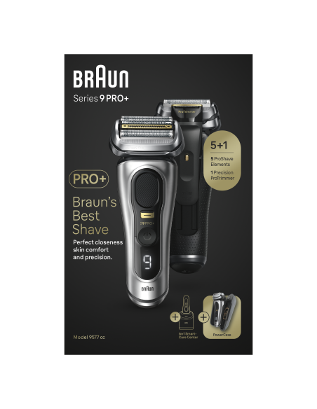 9577CC Barzdaskutė Series 9 Pro+ Kelioninis Dėklas + Clean&Charge 