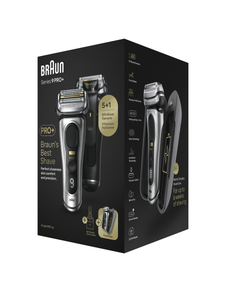 9577CC Barzdaskutė Series 9 Pro+ Kelioninis Dėklas + Clean&Charge 