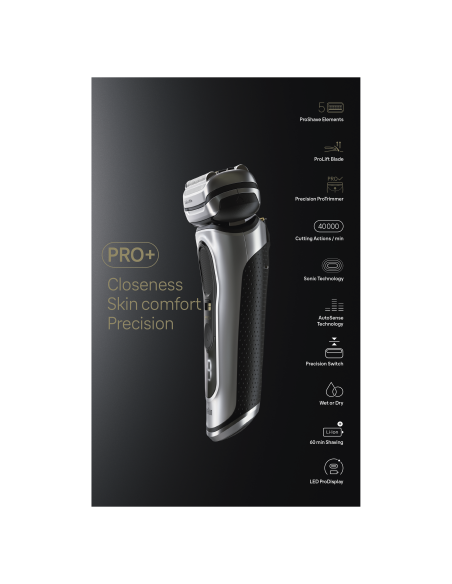 9567CC Skuveklis Series 9 Pro+ Auduma Maciņš Ceļojumiem + Clean&Charge 