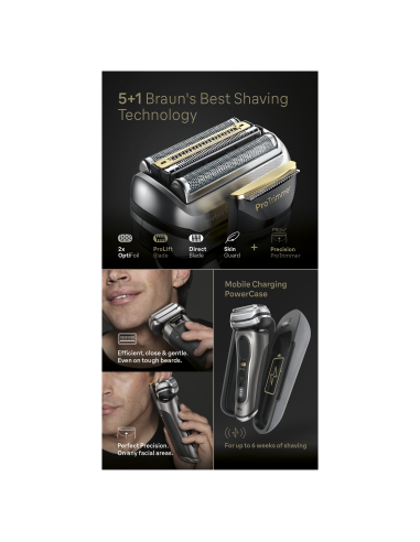 9525S Barzdaskutė Series 9 Pro+ Nešiojamas...