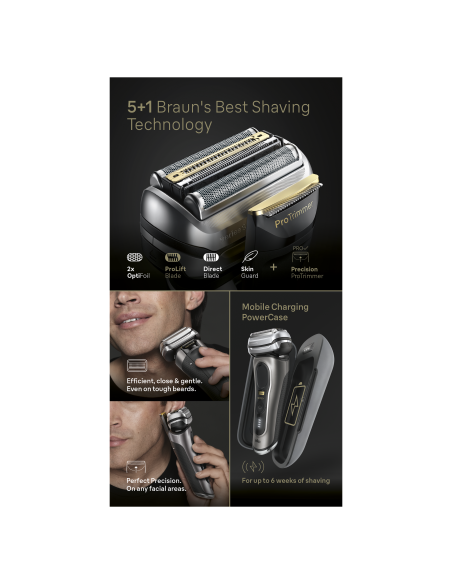 9525S Barzdaskutė Series 9 Pro+ Nešiojamas PowerCase Jkrovimo Dėklas