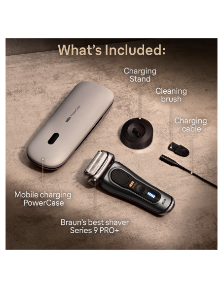 9525S Barzdaskutė Series 9 Pro+ Nešiojamas PowerCase Jkrovimo Dėklas