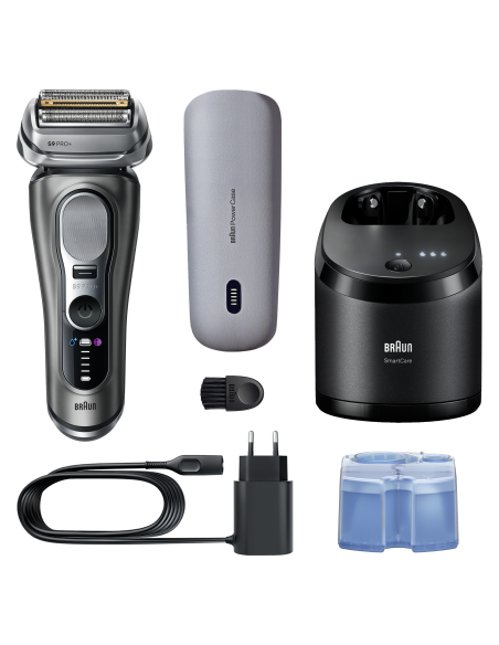 9675CC Barzdaskutė Series 9 PRO+ Clean&Charge +Power Case / grey