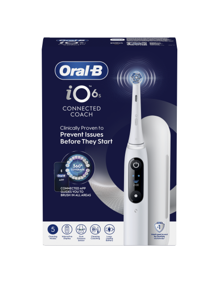 iOM6.1A6.BC Oral-B iO6 Elektrinis Dantų Šepetėlis White