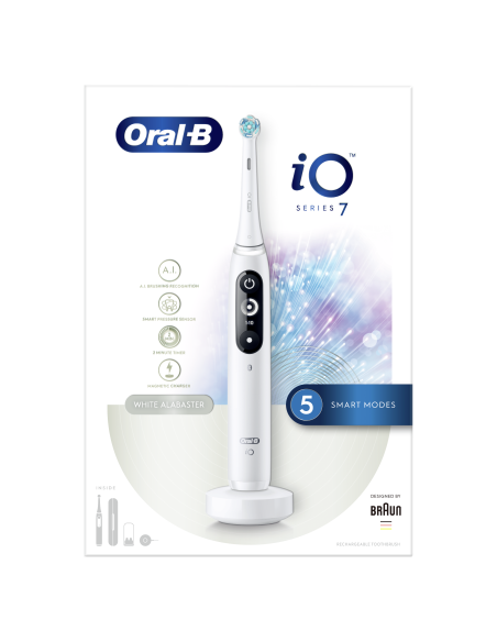 iOM7.1A1.1BD Oral-B iO7 Elektriskā Zobu Birste White Alabaster