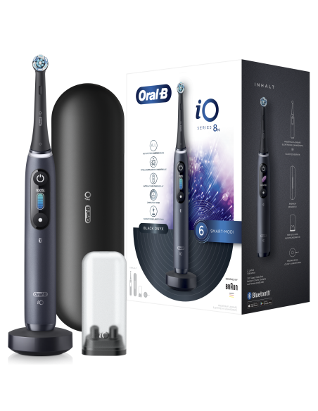 iOM8.1B2.2BD Oral-B iO8 Elektrinis Dantų Šepetėlis Black Onyx