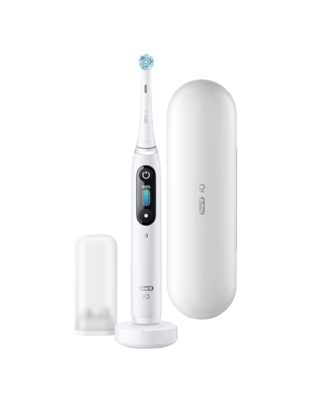 iOM8.1A1.1BD Oral-B iO8 Elektrinis Dantų Šepetėlis White Alabaster