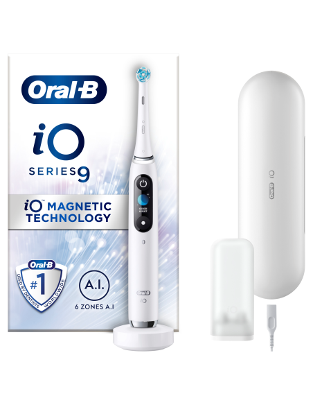 iOM9.1A1.1AD Oral-B iO9 Elektriskā Zobu Birste White Alabaster