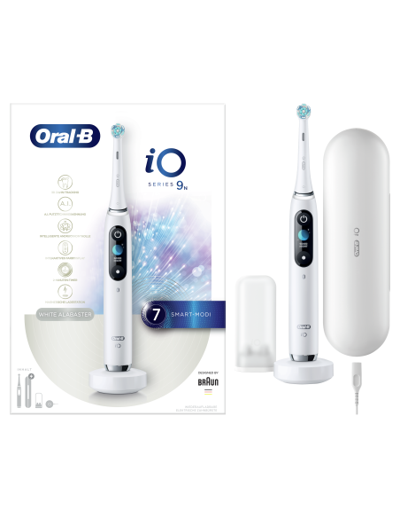iOM9.1A1.1AD Oral-B iO9 Elektriskā Zobu Birste White Alabaster