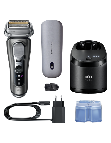 9675CC Barzdaskutė Series 9 PRO+ Clean&Charge +Power Case / grey